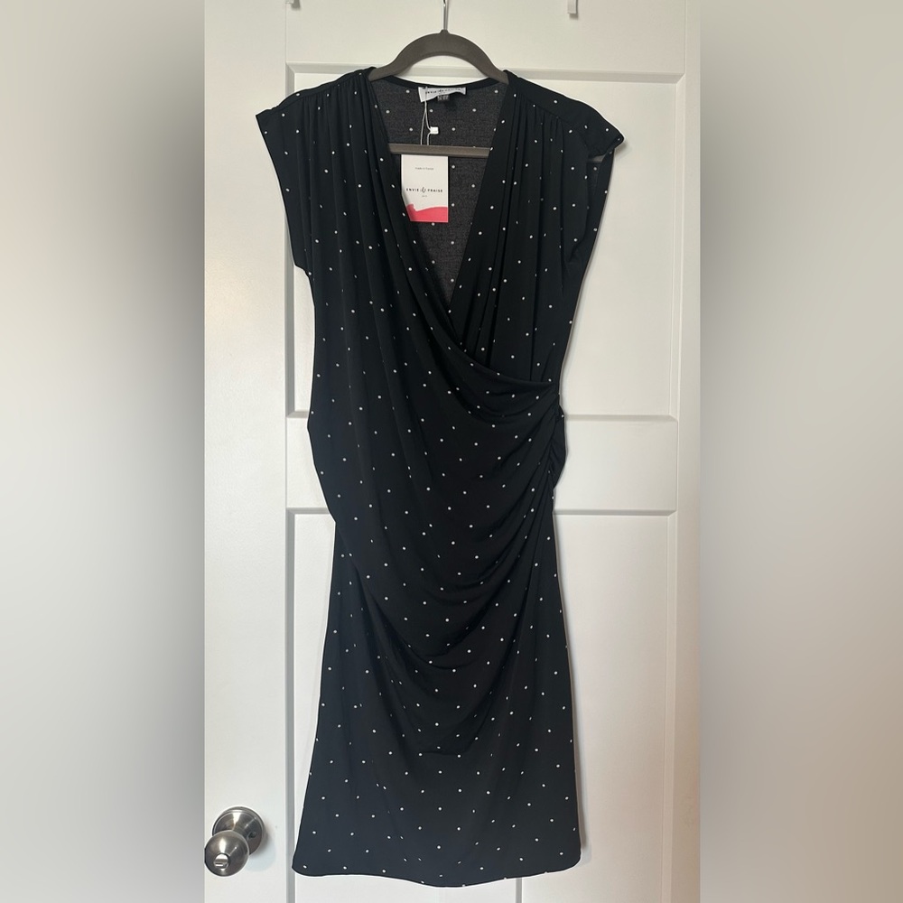 Chic Envié de Fraise Black Polka Dot Maternity Dress
